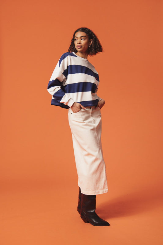 Saint Tropez IdahellaSZ Sweatshirt Midnight Blue