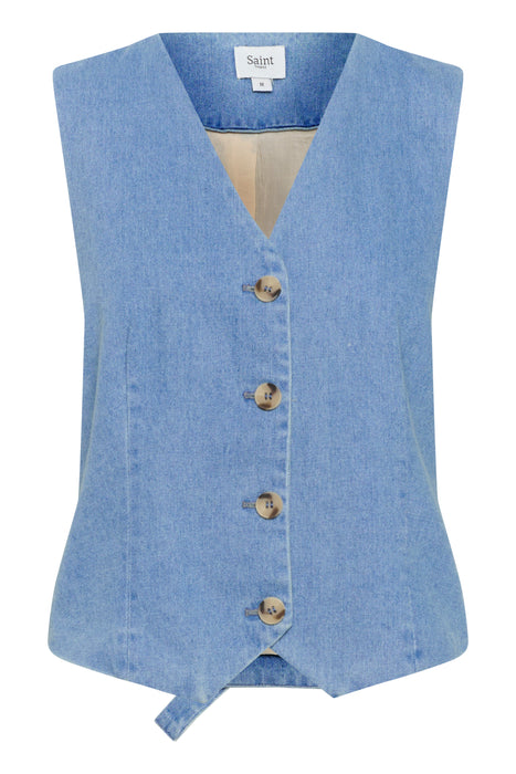 Saint Tropez JaclynSZ Waistcoat Smoke Blue