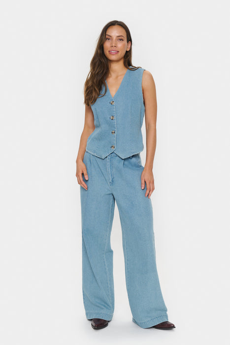 Saint Tropez JaclynSZ Waistcoat Smoke Blue