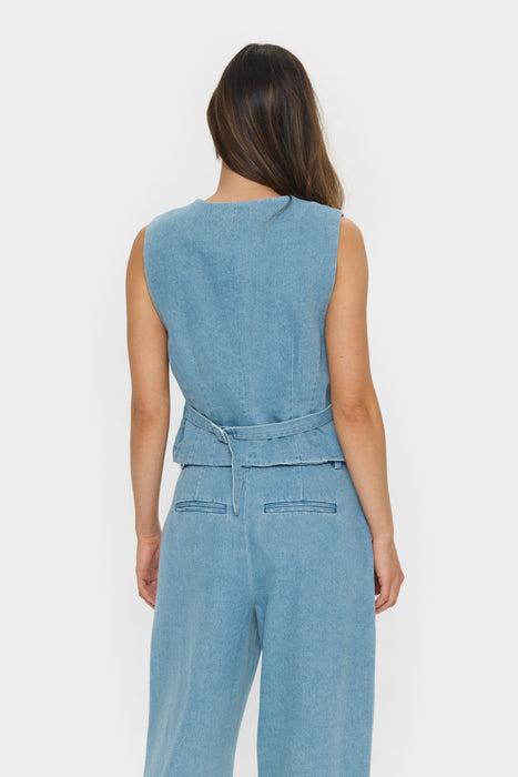 Saint Tropez JaclynSZ Waistcoat Smoke Blue