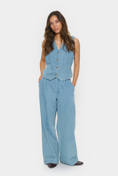 Saint Tropez JaclynSZ Trousers Smoke Blue