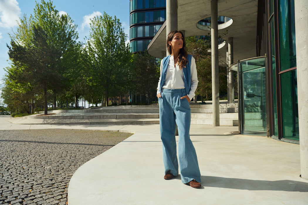 Saint Tropez JaclynSZ Trousers Smoke Blue