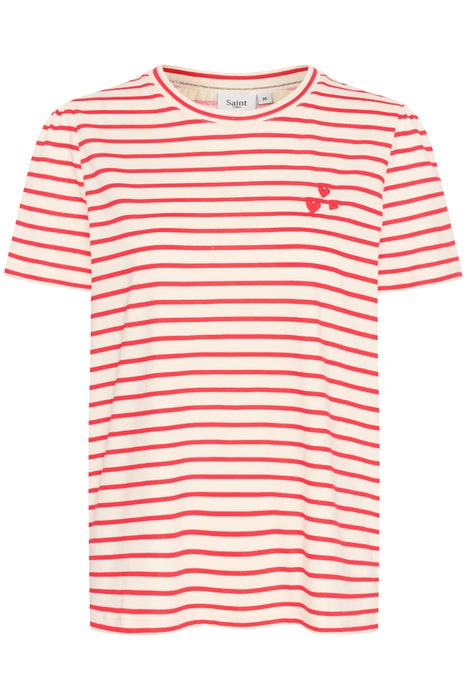 Saint Tropez JuciaSZ T-shirt Flame Scarlet White Stripe