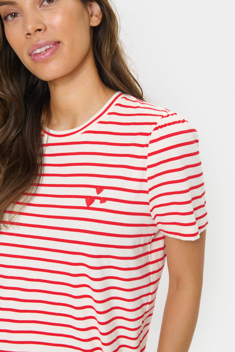 Saint Tropez JuciaSZ T-shirt Flame Scarlet White Stripe