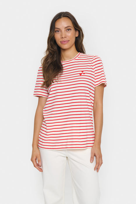Saint Tropez JuciaSZ T-shirt Flame Scarlet White Stripe