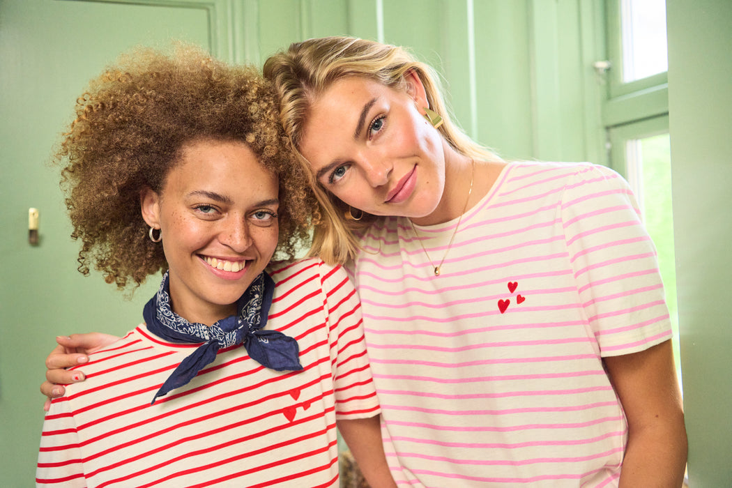 Saint Tropez JuciaSZ T-shirt Flame Scarlet White Stripe