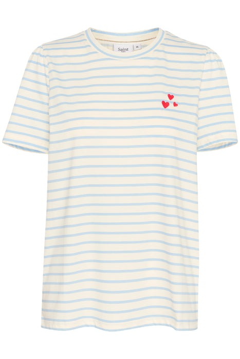 Saint Tropez JuciaSZ T-shirt Airy Blue White Stripe