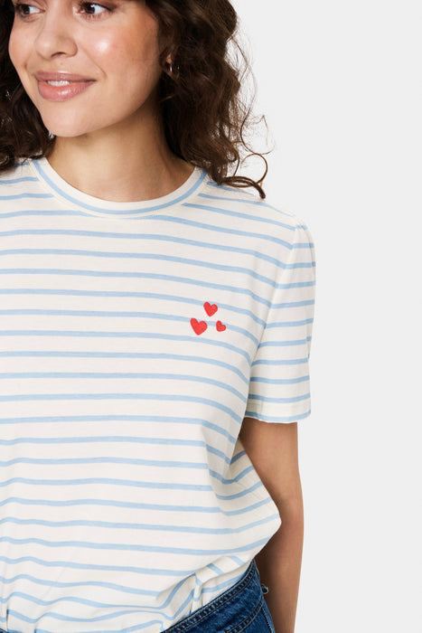 Saint Tropez JuciaSZ T-shirt Airy Blue White Stripe