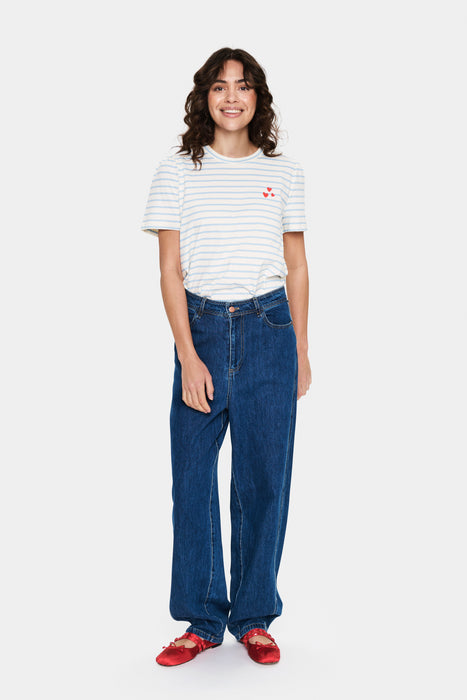 Saint Tropez JuciaSZ T-shirt Airy Blue White Stripe