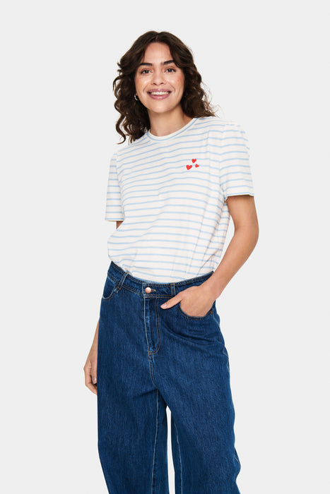 Saint Tropez JuciaSZ T-shirt Airy Blue White Stripe