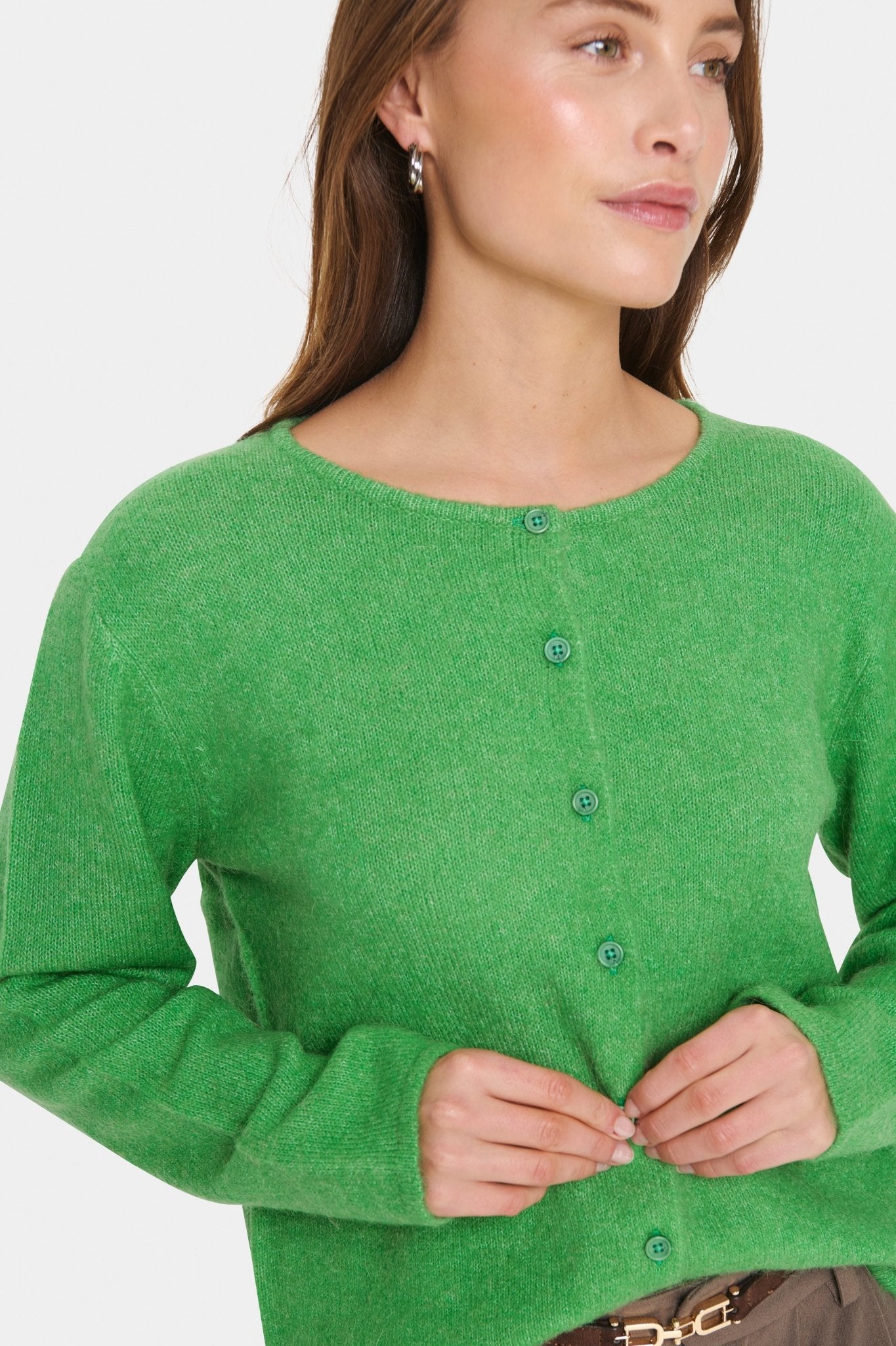 picture of Saint Tropez Larna Cardigan - Greenbriar - Number Two - womens - fashion - clothing - Saint Tropez 2