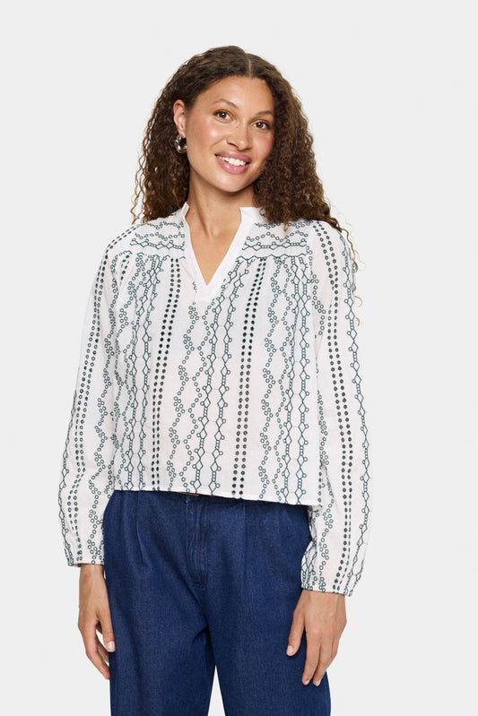 picture of Saint Tropez Malvie Blouse - June Bug - Number Two - womens - fashion - clothing - Saint Tropez 1
