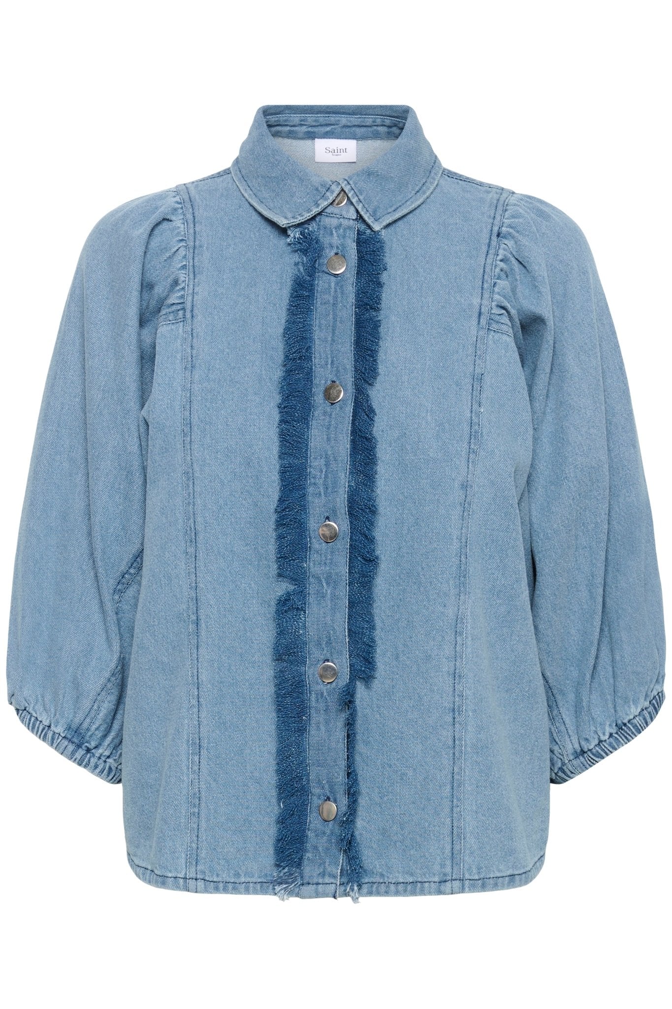 picture of Saint Tropez Othilde Shirt - Light Blue Denim - Number Two - womens - fashion - clothing - Saint Tropez 5