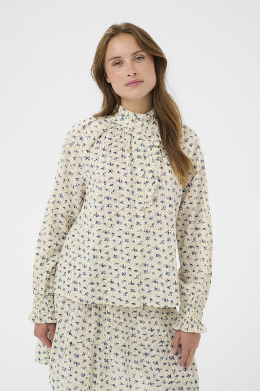 picture of Saint Tropez Omelia Shirt - Turtledove Mini Floral - Number Two - womens - fashion - clothing - Saint Tropez 1
