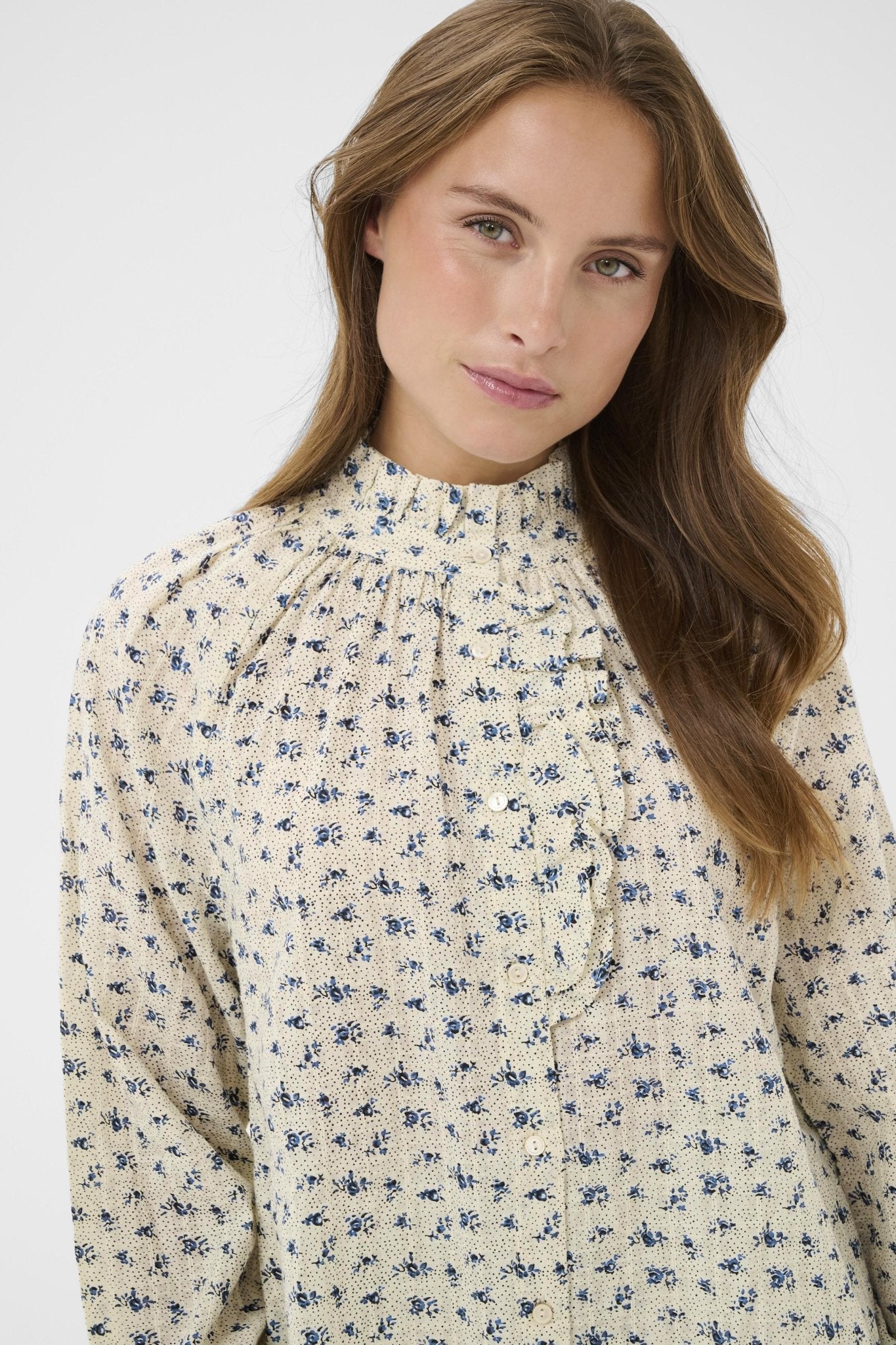 picture of Saint Tropez Omelia Shirt - Turtledove Mini Floral - Number Two - womens - fashion - clothing - Saint Tropez 3
