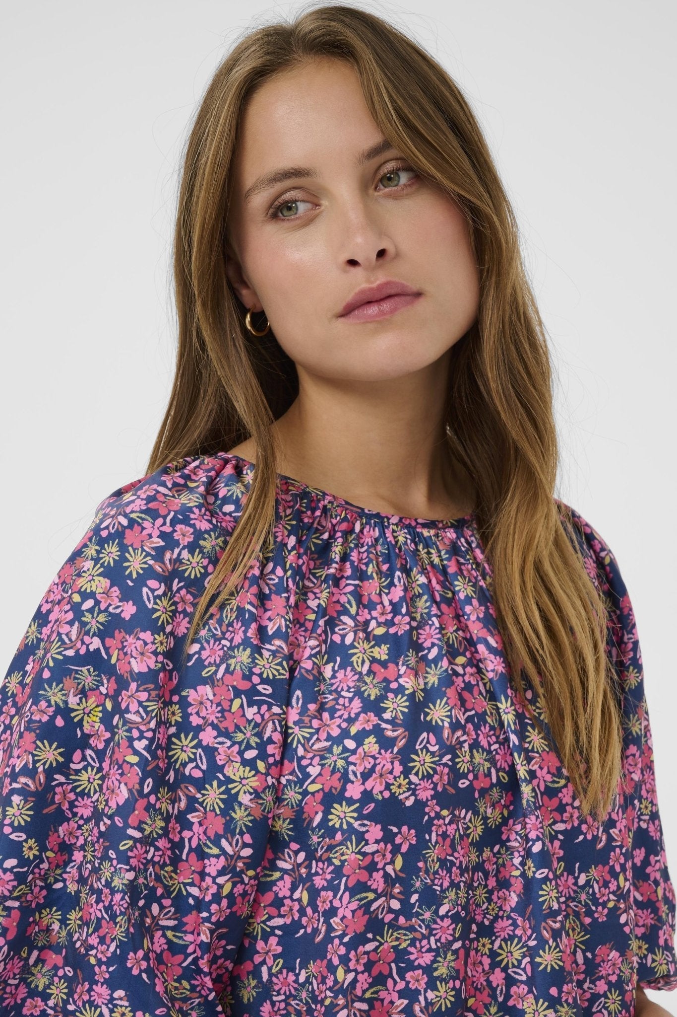 picture of Saint Tropez Onneli Blouse - Navy Peony Blooms - Number Two - womens - fashion - clothing - Saint Tropez 2