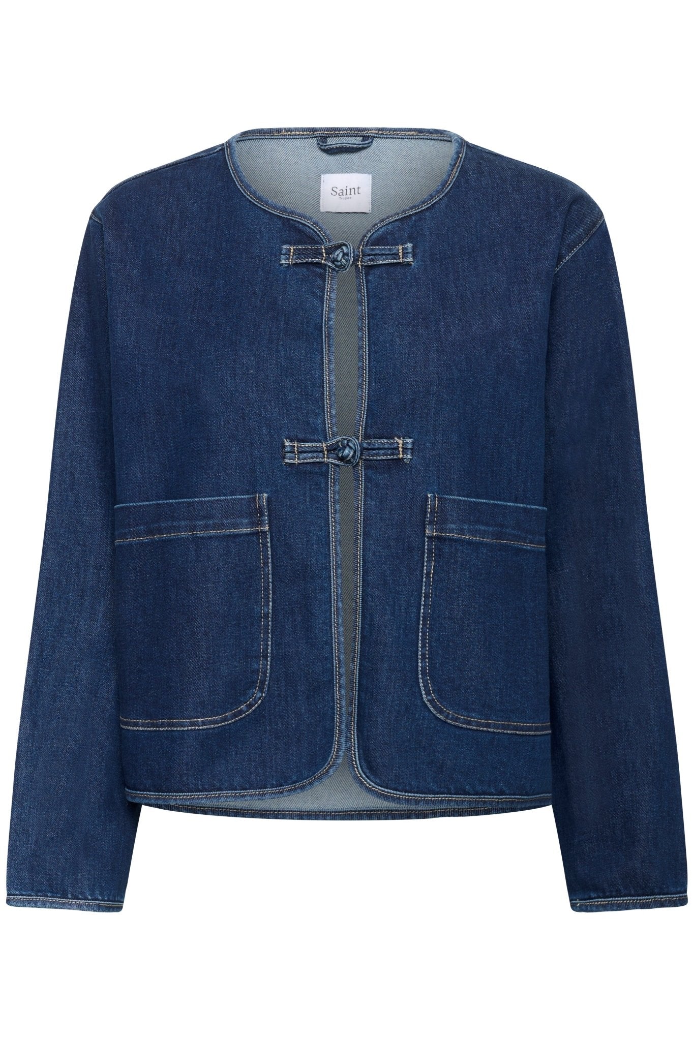 picture of Saint Tropez Oivy Jacket - Medium Blue Denim - Number Two - womens - fashion - clothing - Saint Tropez 3