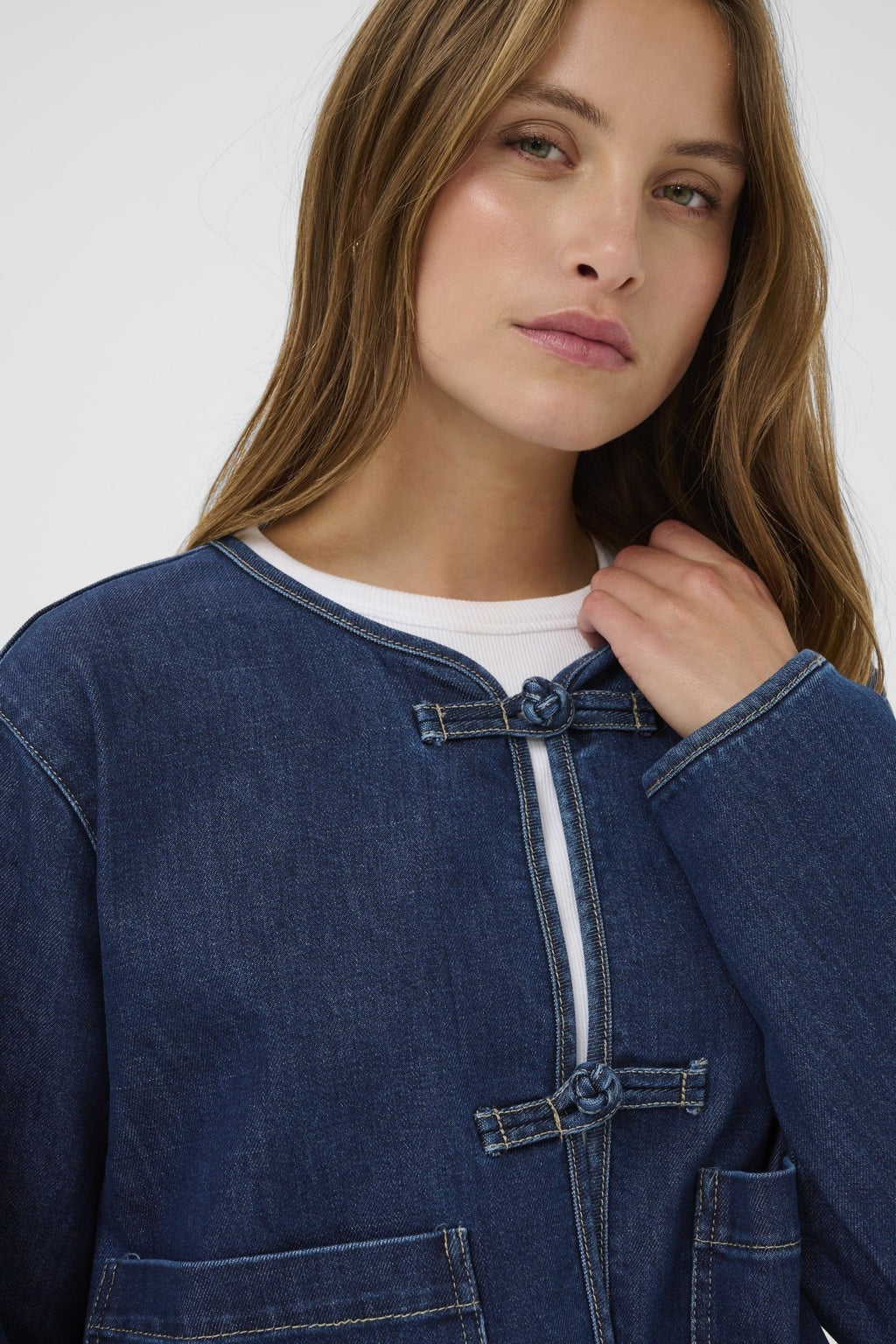 picture of Saint Tropez Oivy Jacket - Medium Blue Denim - Number Two - womens - fashion - clothing - Saint Tropez 2