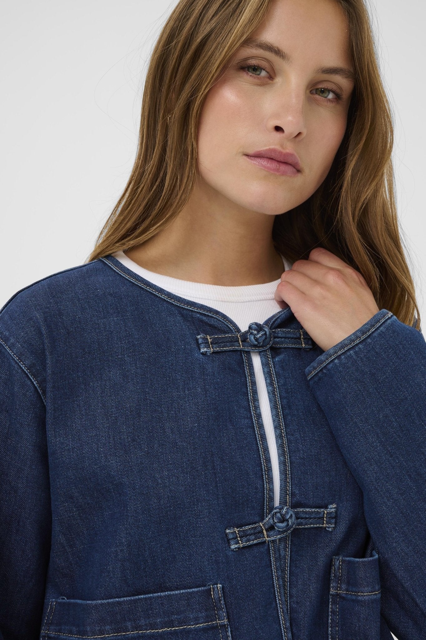 picture of Saint Tropez Oivy Jacket - Medium Blue Denim - Number Two - womens - fashion - clothing - Saint Tropez 2