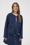 picture of Saint Tropez Oivy Jacket - Medium Blue Denim - Number Two - womens - fashion - clothing - Saint Tropez 1
