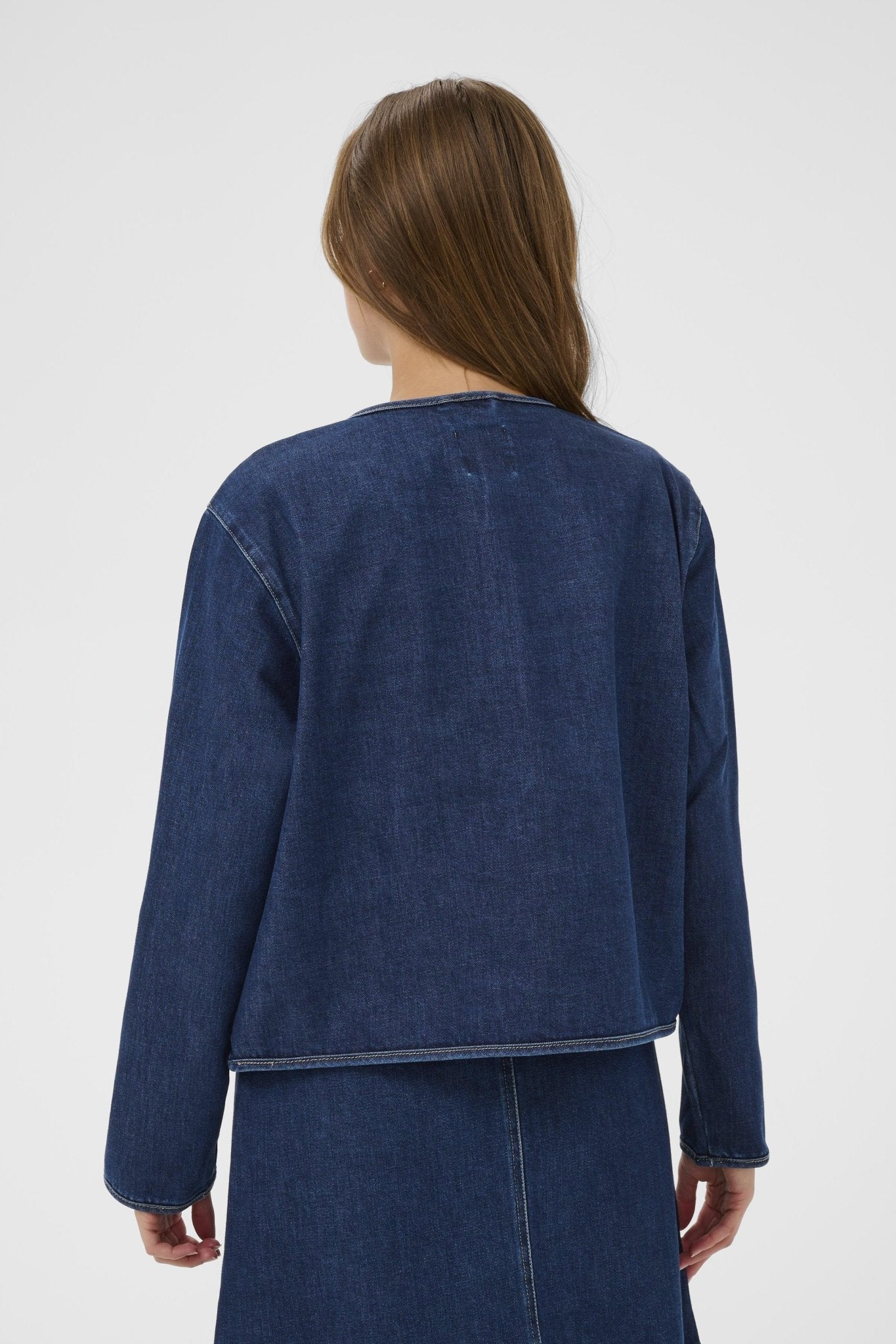 picture of Saint Tropez Oivy Jacket - Medium Blue Denim - Number Two - womens - fashion - clothing - Saint Tropez 5