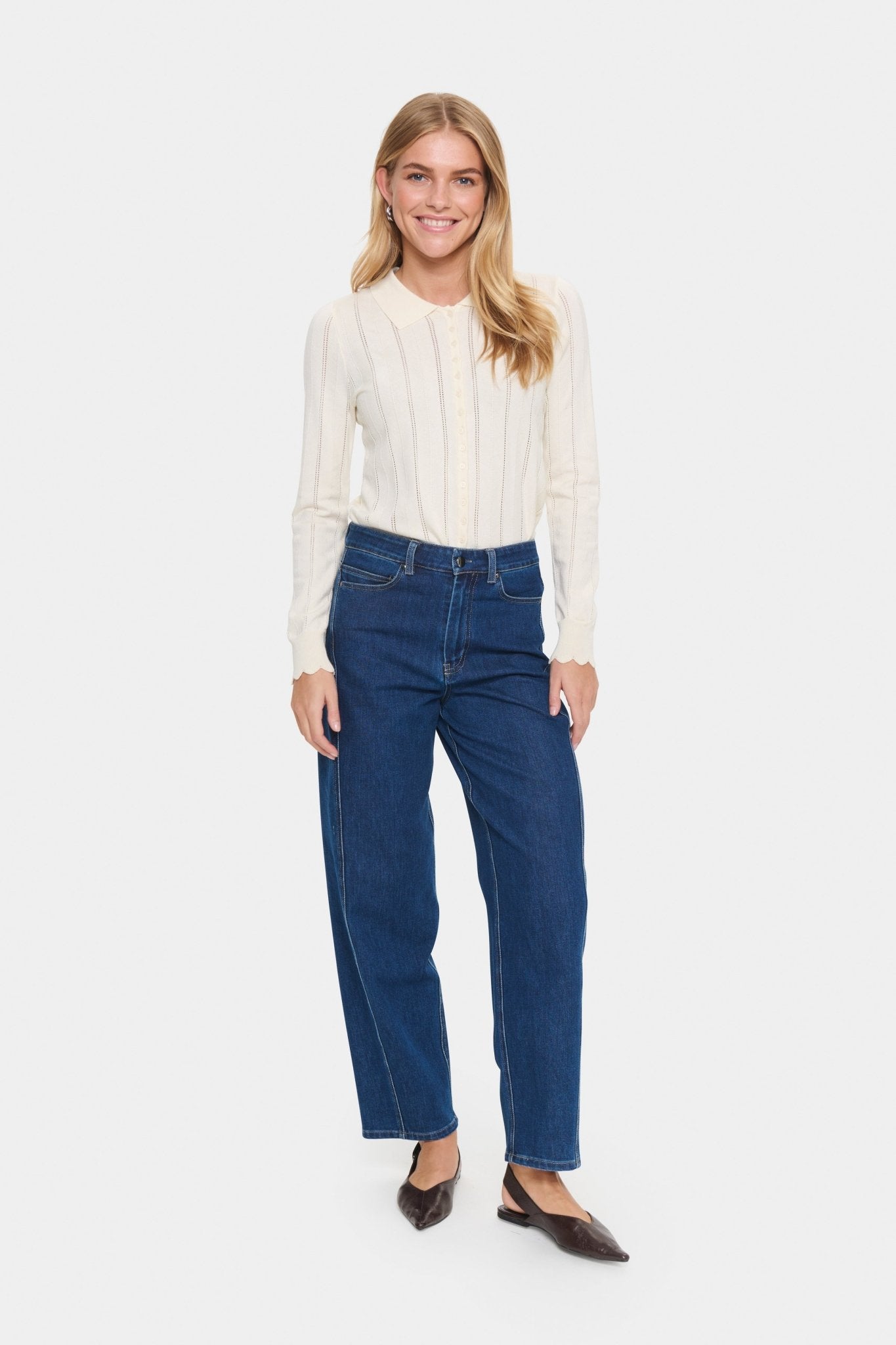 picture of Saint Tropez Oivy Jeans - Medium Blue Denim - Number Two - womens - fashion - clothing - Saint Tropez 2