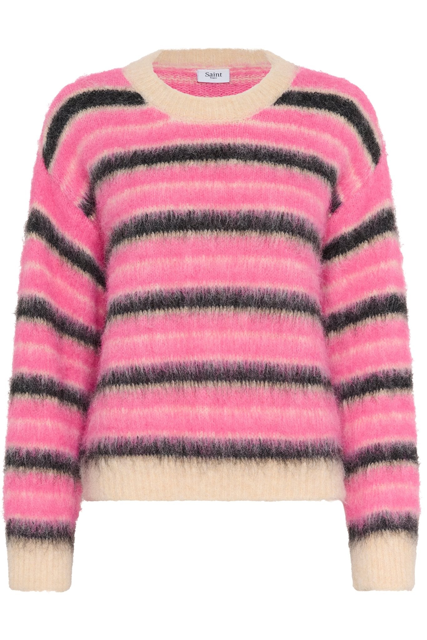 picture of Saint Tropez Olma Pullover - Pink Nectar Peony Orchid Stripe - Number Two - womens - clothing - Saint Tropez 6