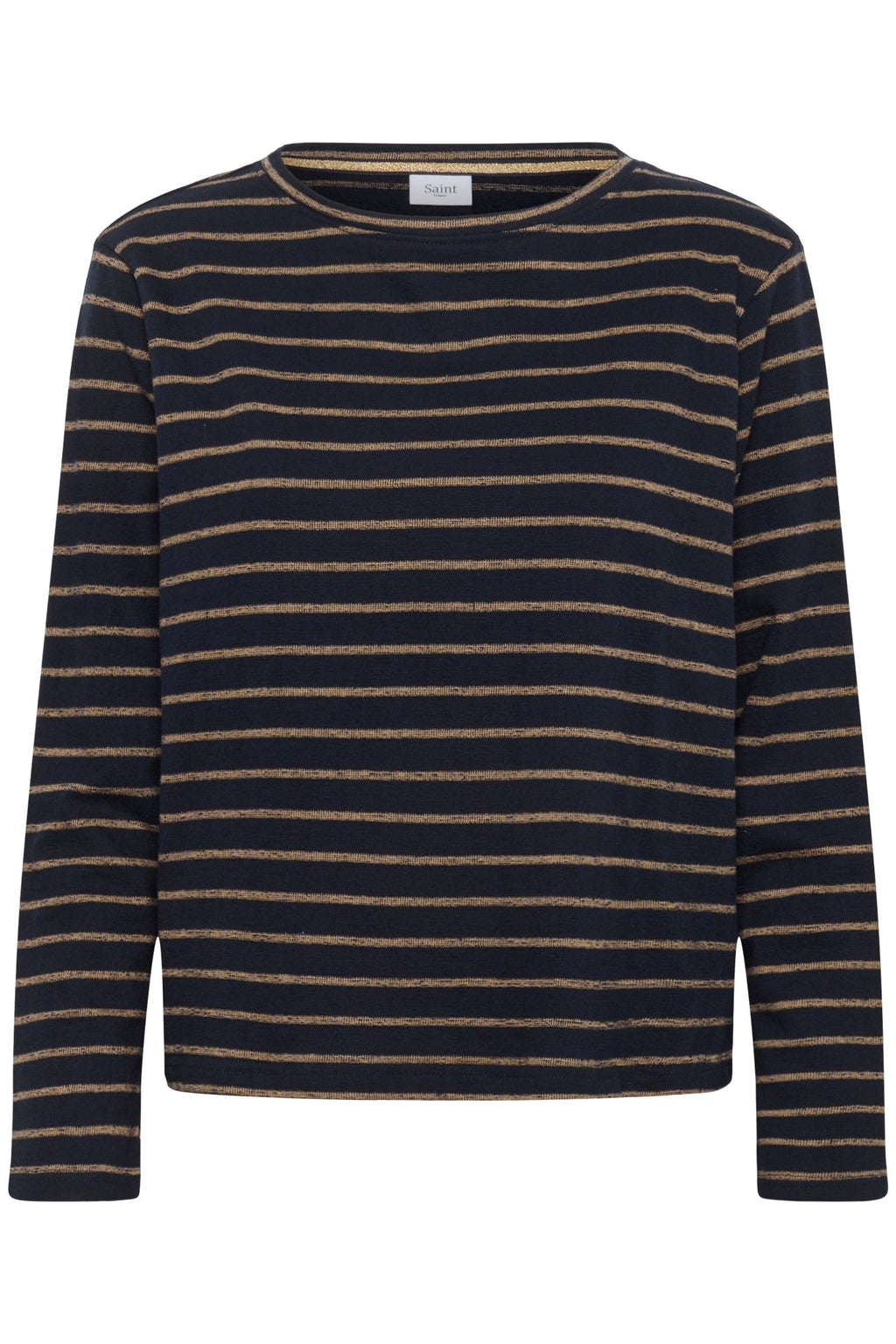 picture of Saint Tropez Osanna Long Sleeve Blouse - Night Sky/Tanin Stripe - Number Two - womens - clothing - Saint Tropez 5