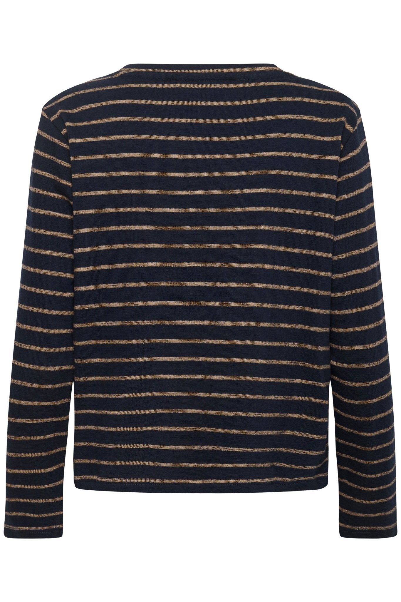 picture of Saint Tropez Osanna Long Sleeve Blouse - Night Sky/Tanin Stripe - Number Two - womens - clothing - Saint Tropez 6