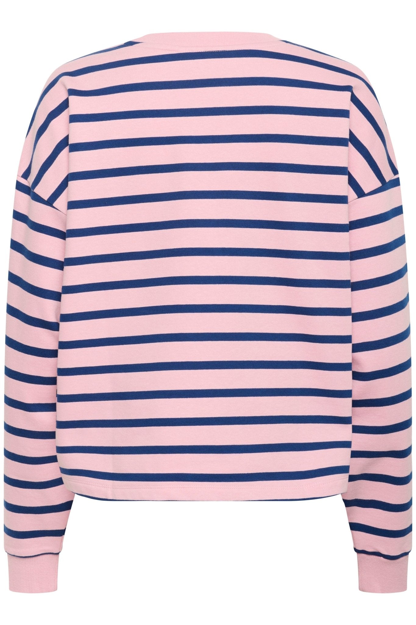 picture of Saint Tropez Osiria Sweatshirt - Pink Nectar Navy Stripe - Number Two - womens - clothing - Saint Tropez 5