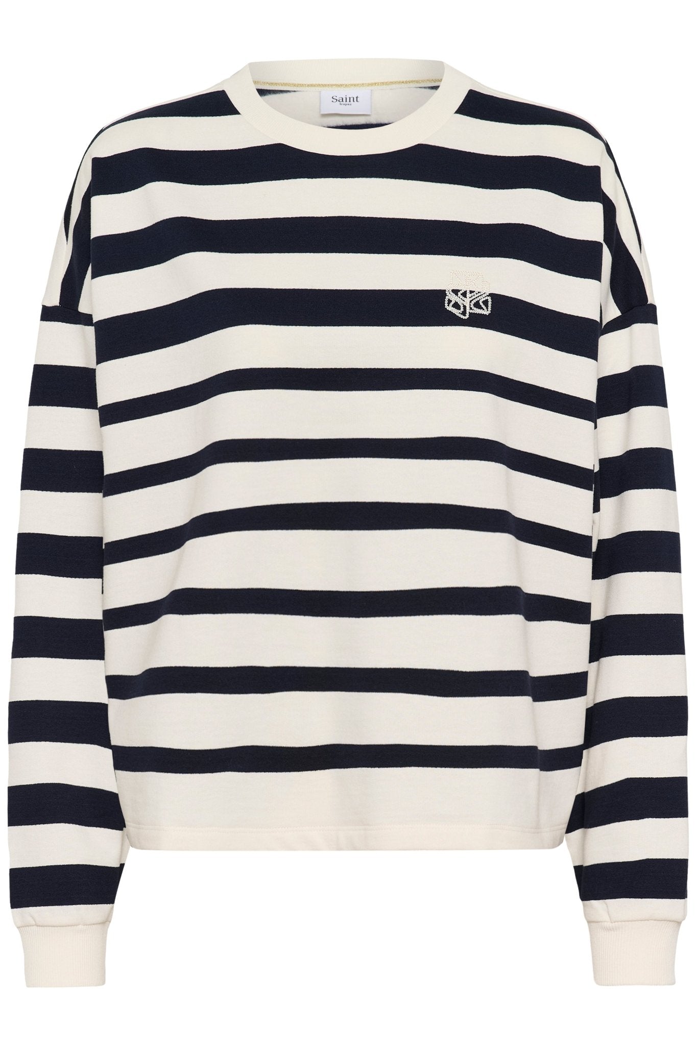 picture of Saint Tropez Philene Sweatshirt - NightSky Irregular Stripe - Number Two - womens - fashion - clothing - Saint Tropez 2