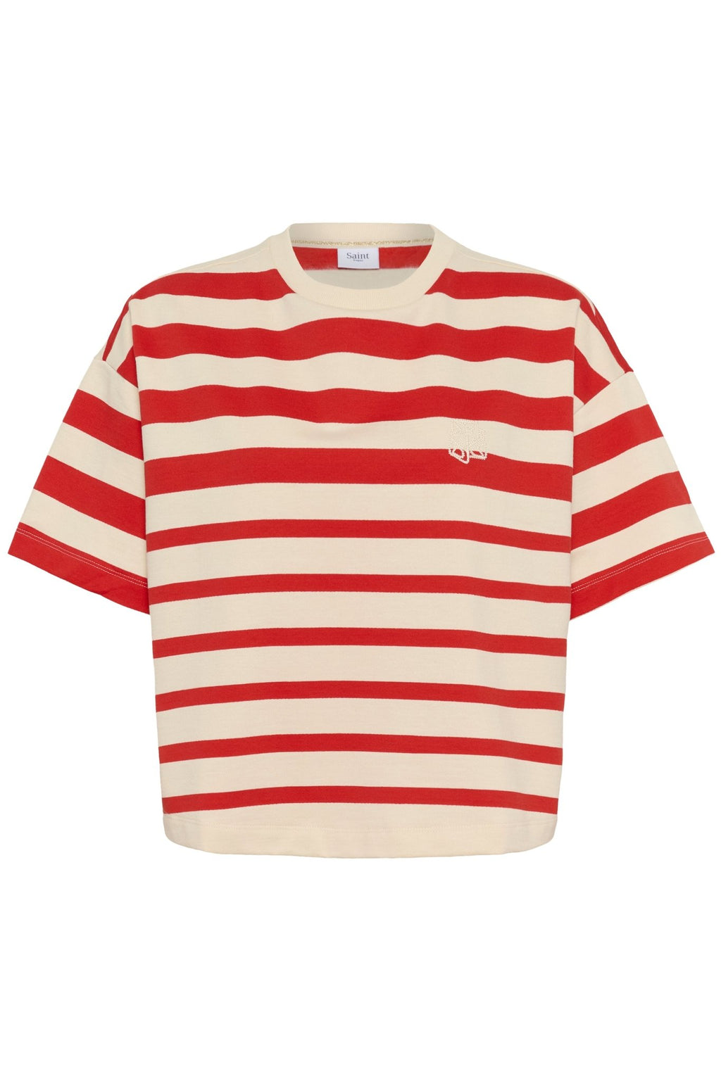 picture of Saint Tropez Philene S/S Sweatshirt - Valiant Poppy Irregular Stripe - Number Two - womens - fashion - clothing -5
