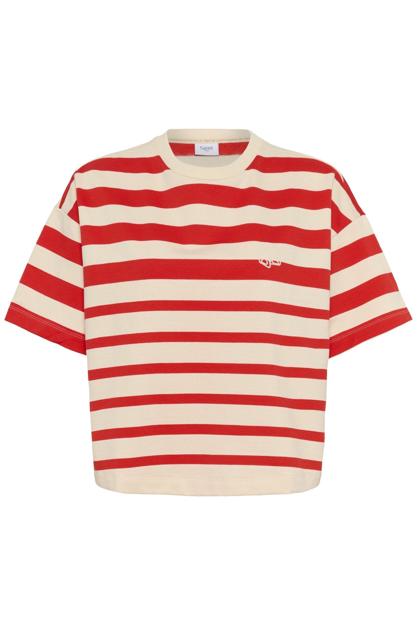 picture of Saint Tropez Philene S/S Sweatshirt - Valiant Poppy Irregular Stripe - Number Two - womens - fashion - clothing -5