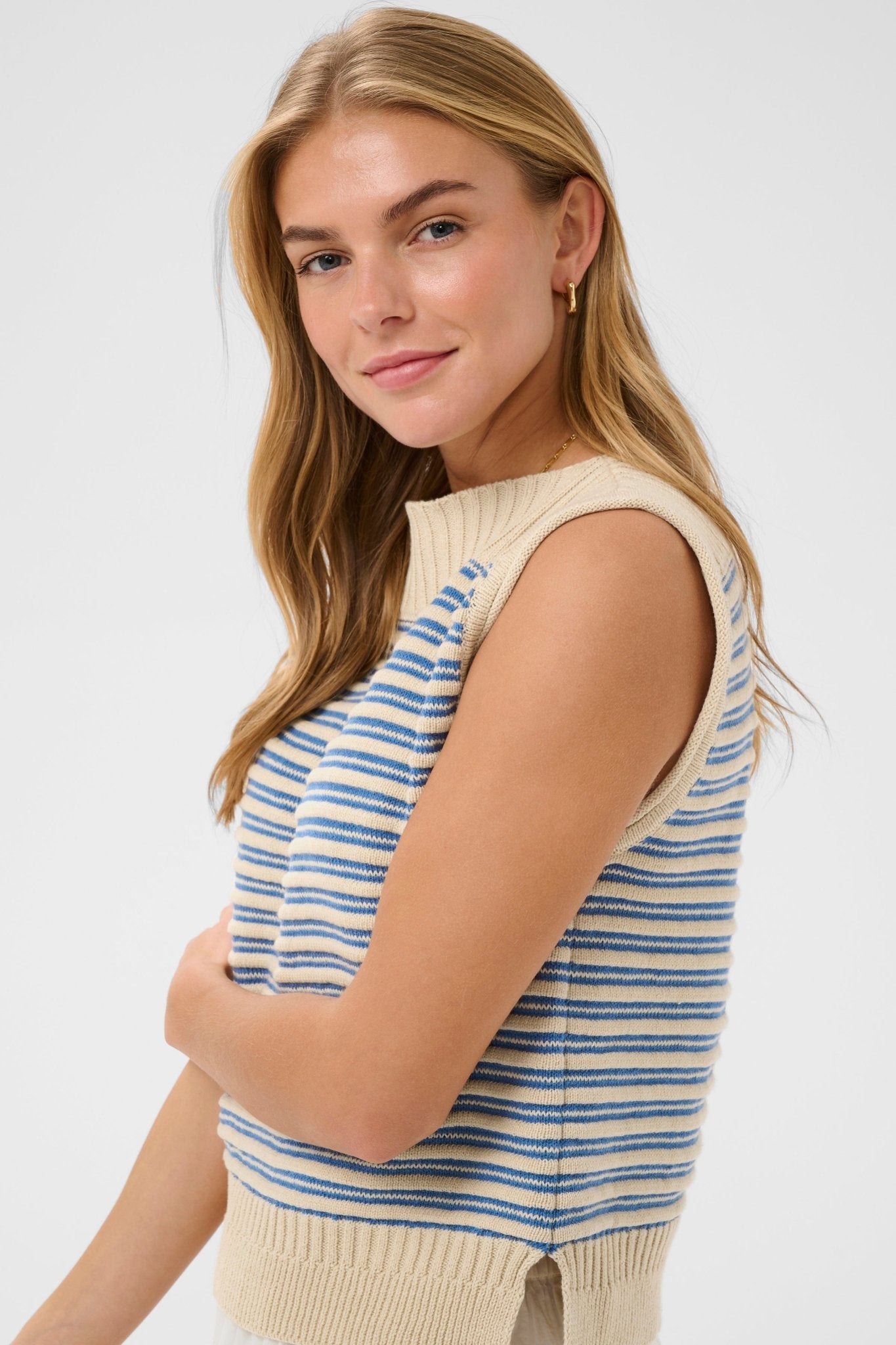 picture of Saint Tropez Riley Pullover - Vallarta Turtledove Stripe - Number Two - womens - fashion - clothing - Saint Tropez 4