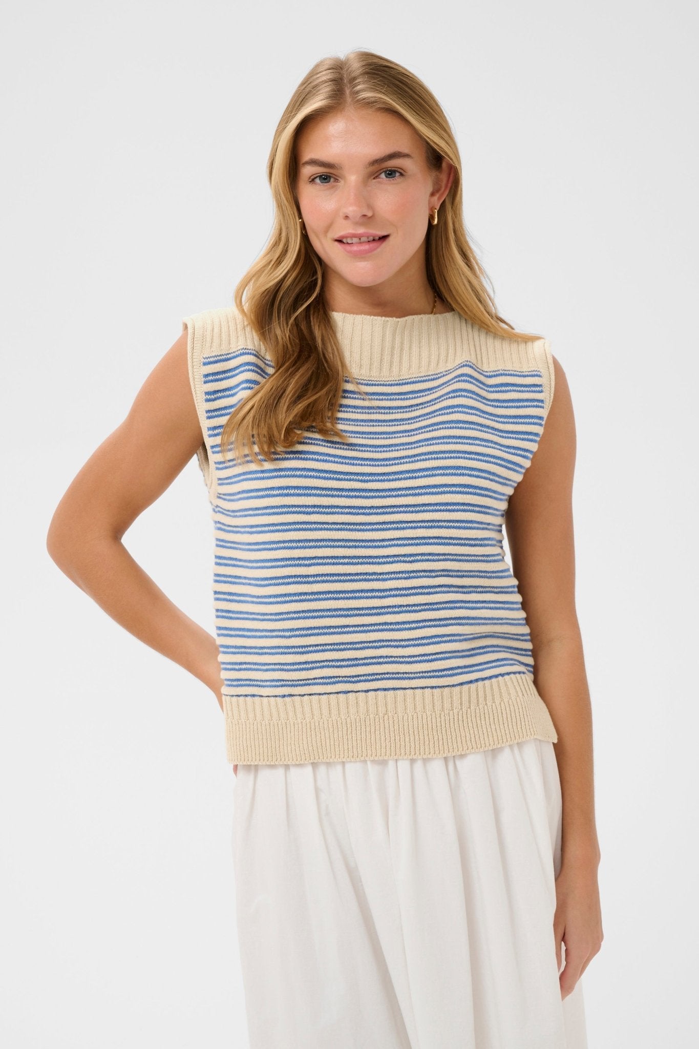 picture of Saint Tropez Riley Pullover - Vallarta Turtledove Stripe - Number Two - womens - fashion - clothing - Saint Tropez 6