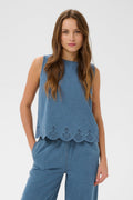 picture of Saint Tropez Rozlynn Blouse - Medium Blue Denim - Number Two - womens - fashion - clothing - Saint Tropez 1