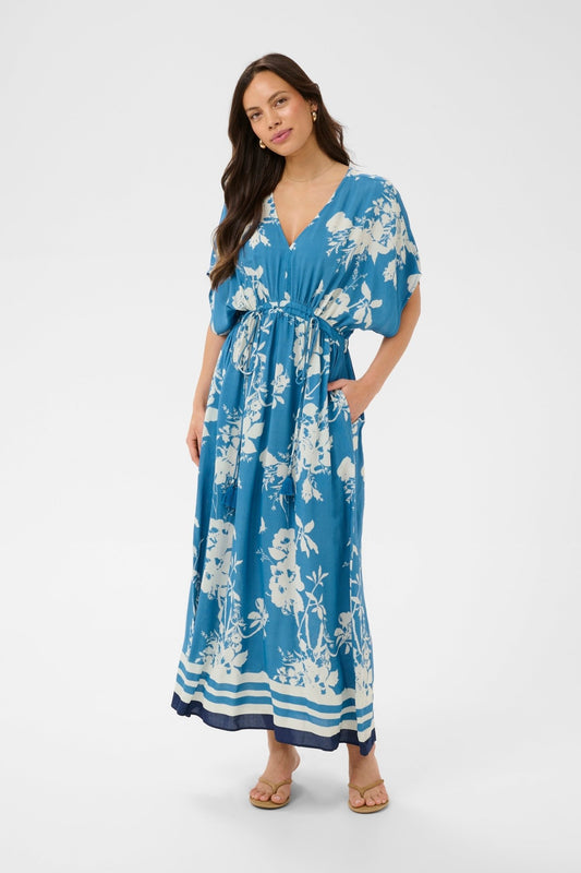 picture of Saint Tropez Rasheda Dress - Vallarta Blue Flower Bouquet - Number Two - womens - fashion - clothing - Saint Tropez 1