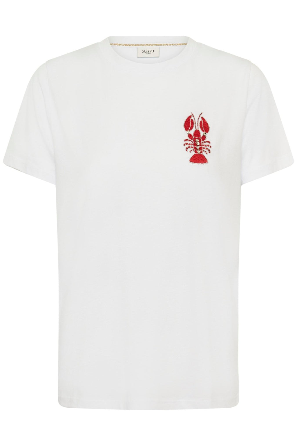 picture of Saint Tropez Reanna T-shirt - Bright White Lobster - Number Two - womens - fashion - clothing - Saint Tropez 5