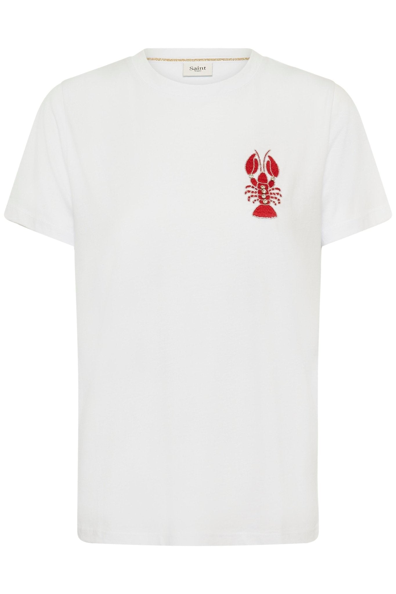 picture of Saint Tropez Reanna T-shirt - Bright White Lobster - Number Two - womens - fashion - clothing - Saint Tropez 5