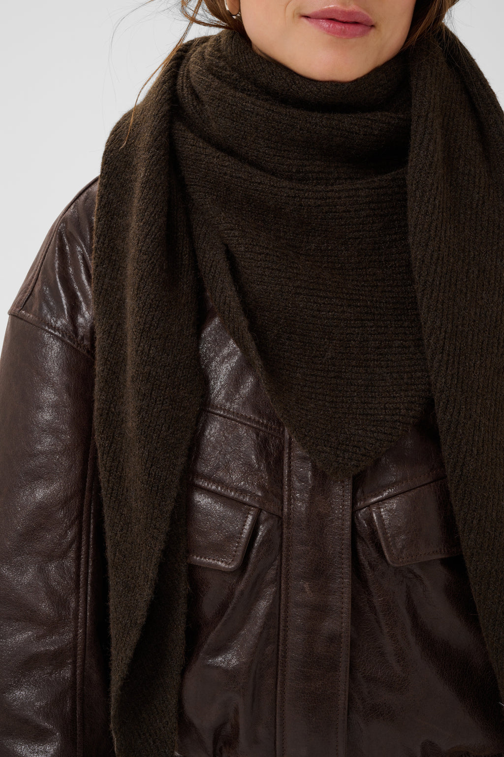 Saint Tropez Alullu Scarf - Chocolate Brown Melange