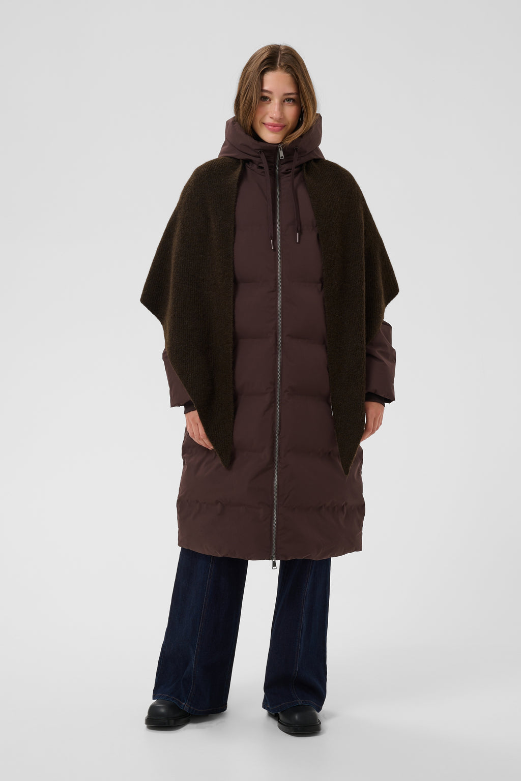 Saint Tropez Alullu Scarf - Chocolate Brown Melange