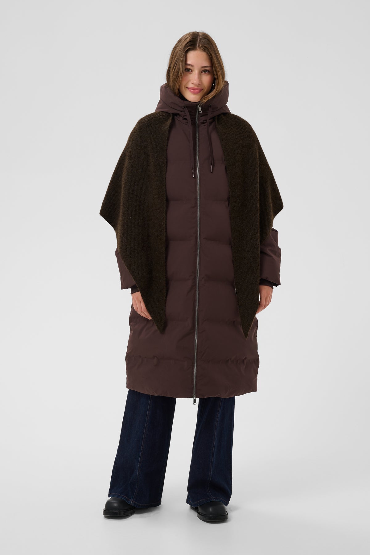 Saint Tropez Alullu Scarf - Chocolate Brown Melange