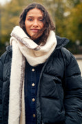 Saint Tropez Selena Scarf - Ice Brown Stripe