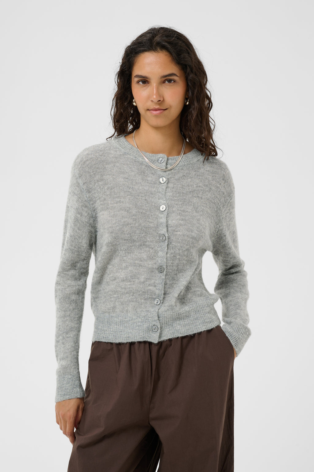 Saint Tropez Sabbara Cardigan - Mist Grey Melange