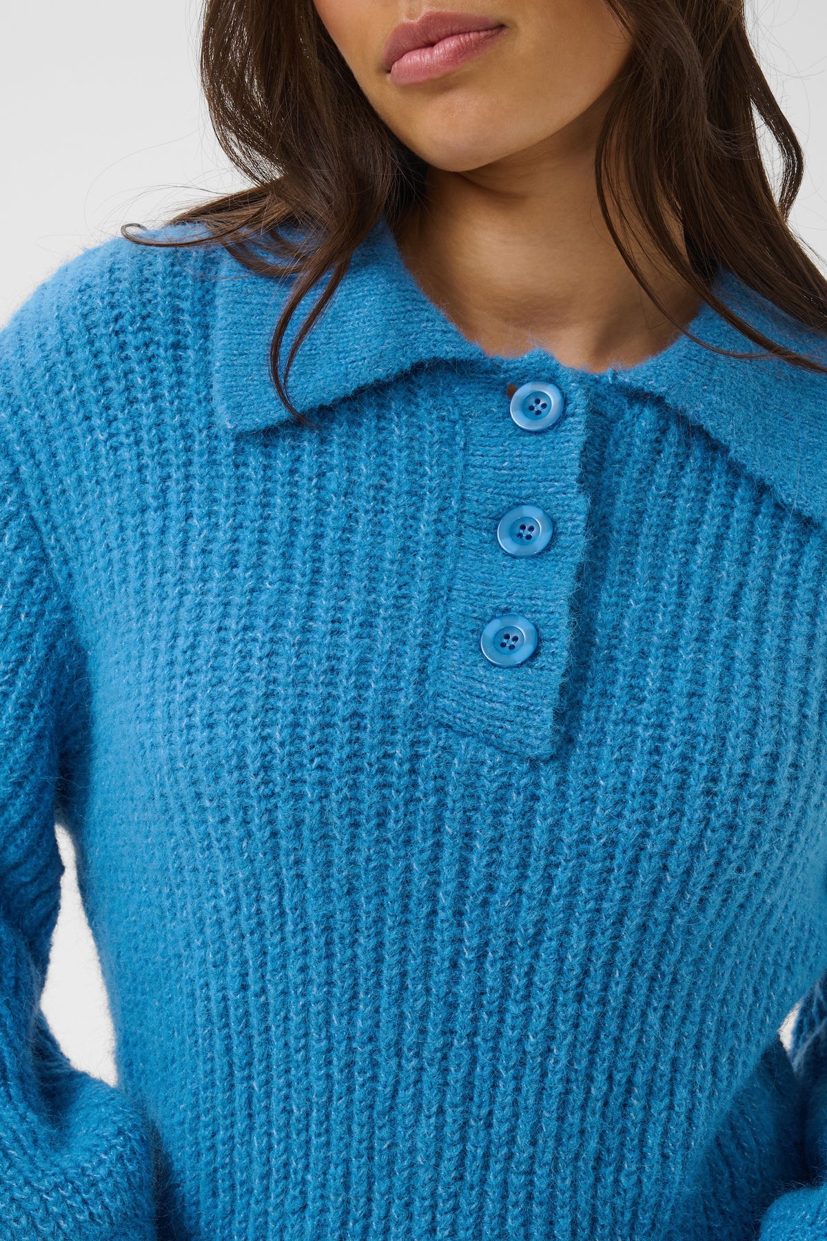 Saint Tropez Tabbatha Pullover - Lichen Blue Melange Stripe