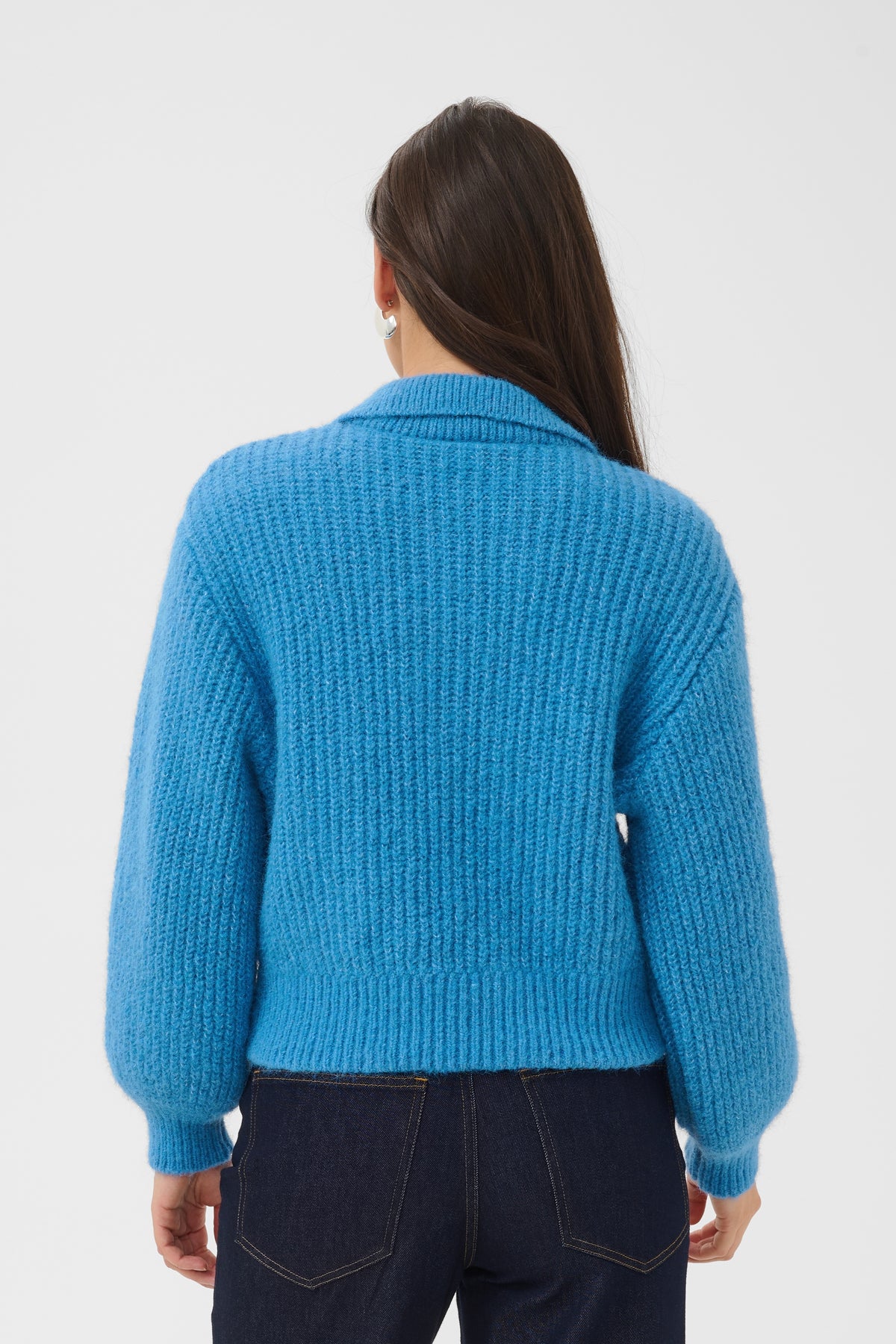 Saint Tropez Tabbatha Pullover - Lichen Blue Melange Stripe