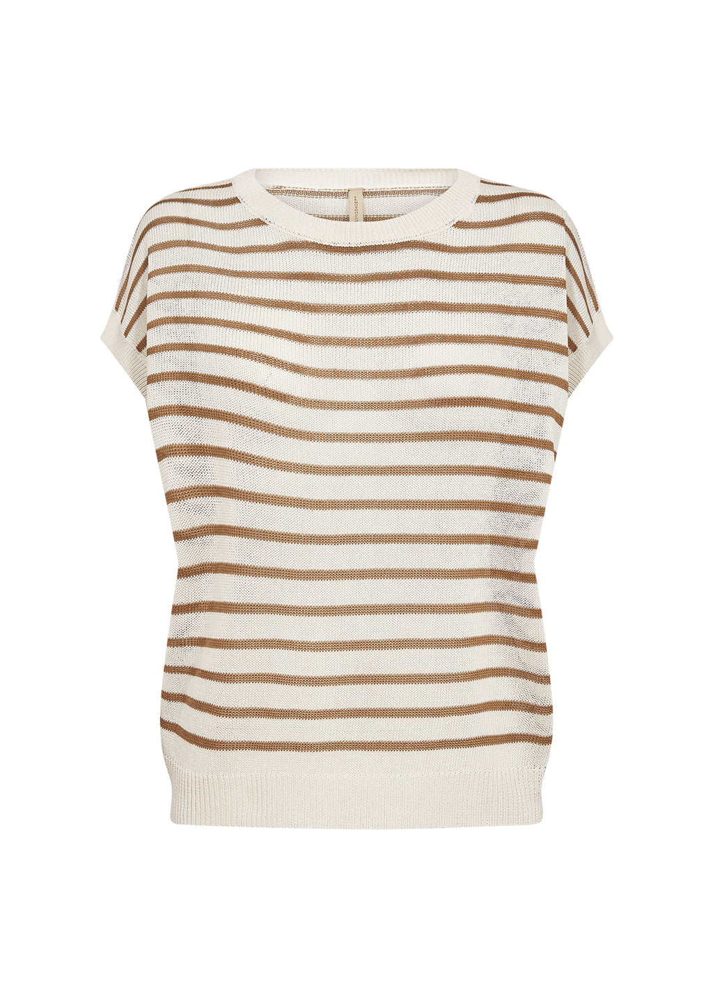 picture of SoyaConcept Luanna 5 Tank Knit - Off White/Olive Stripe - Number Two - womens - fashion - clothing - SoyaConcept 2