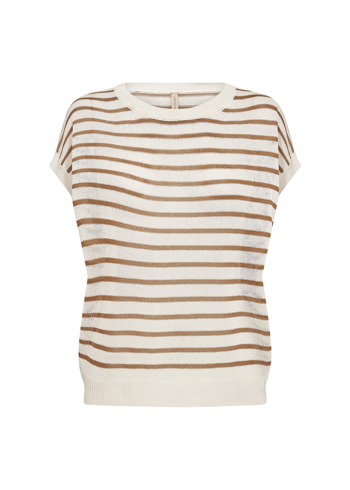 picture of SoyaConcept Luanna 5 Tank Knit - Off White/Olive Stripe - Number Two - womens - fashion - clothing - SoyaConcept 2