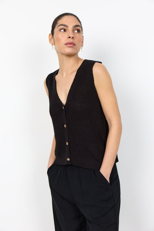 picture of SoyaConcept Felizia 1 Waistcoat Knit - Black - Number Two - womens - fashion - clothing - SoyaConcept 1