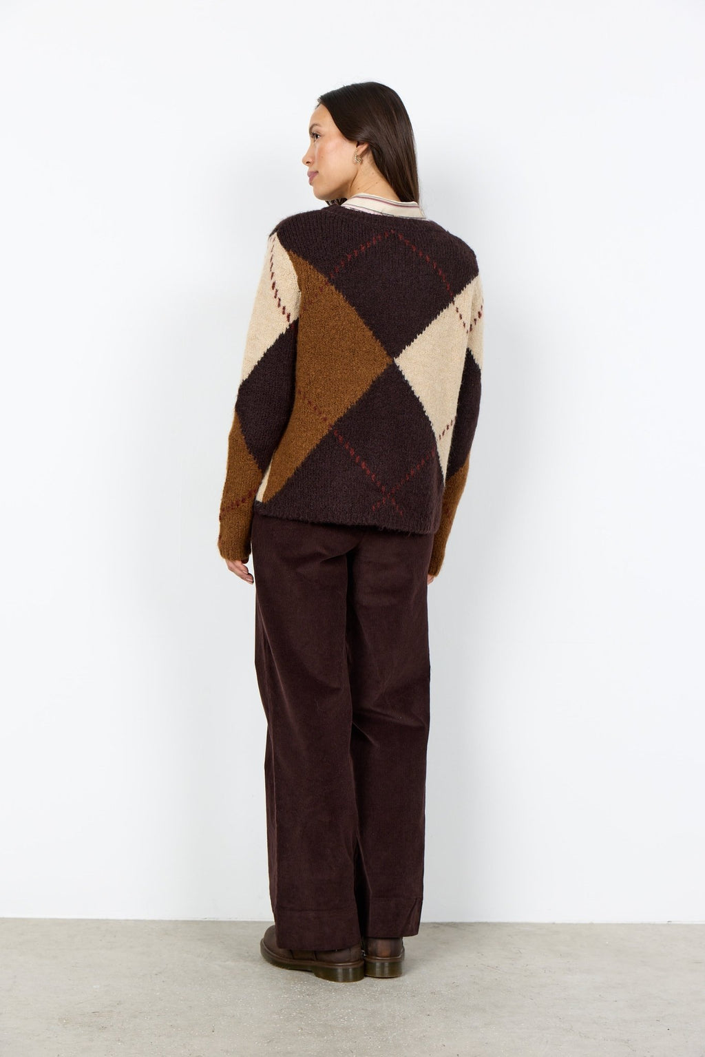 picture of SoyaConcept HACER 2 YD Argyl Pullover - Dark Plum - Number Two - womens - fashion - clothing - SoyaConcept 3
